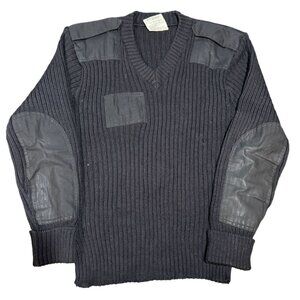 Brigade‎ Quartermasters Woolly Pully Wool Military Sweater Size 40 Black RN55037